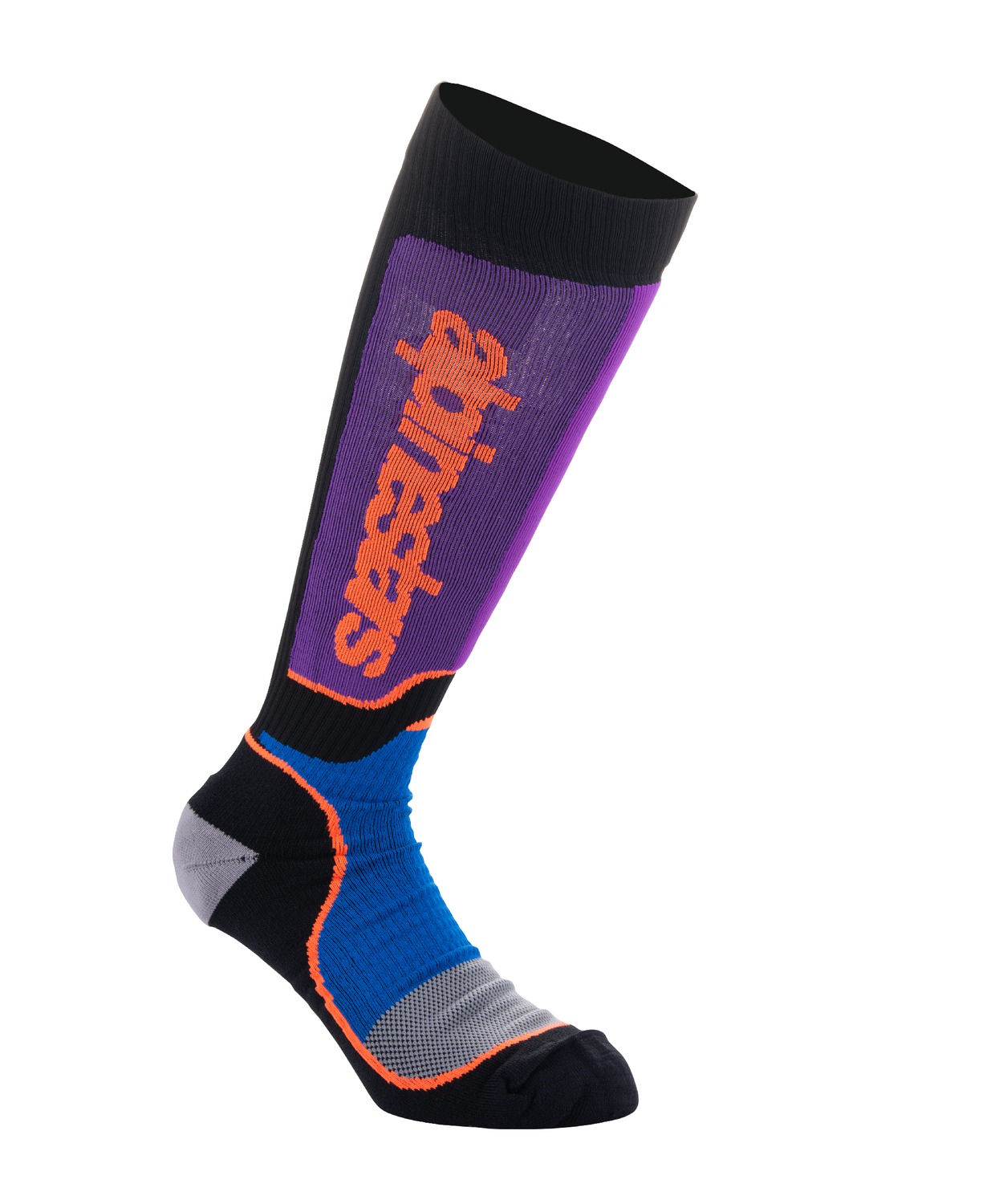 ponožky MX PLUS, ALPINESTARS, dětské (černá/oranžová/fialová/modrá/šedá) 2024