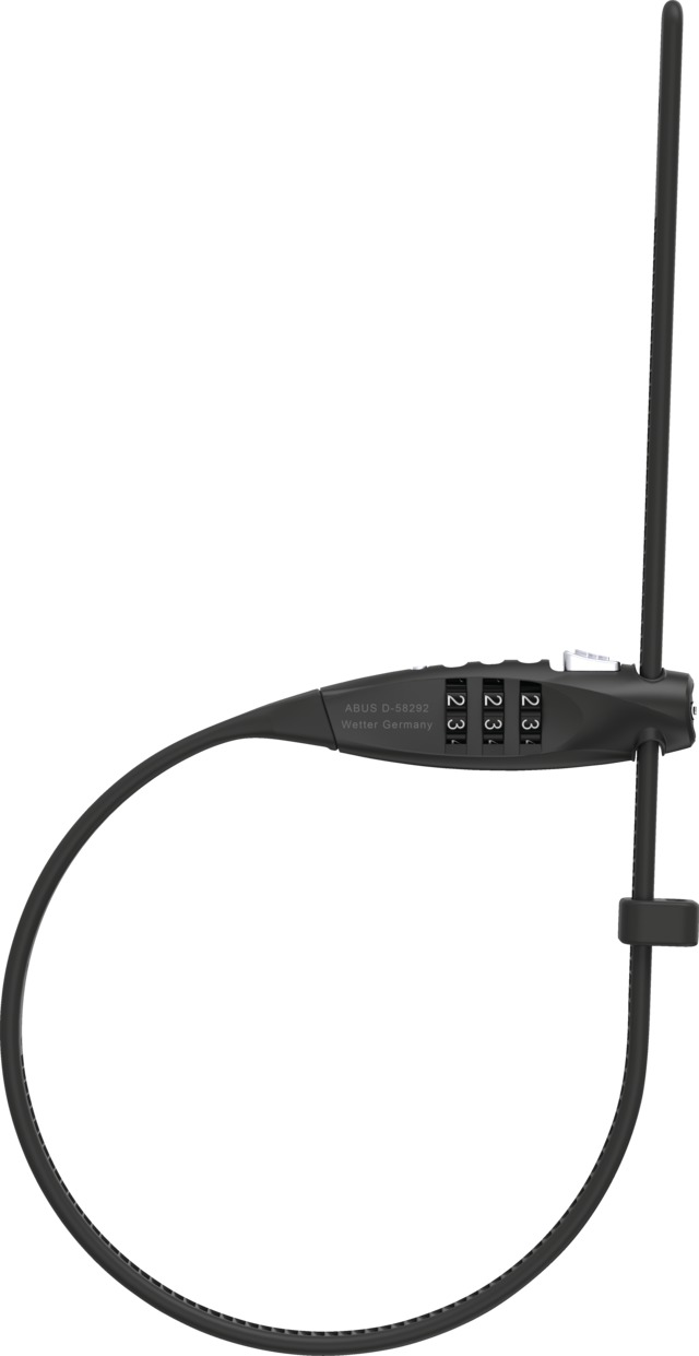 Speciální uzamykatelné stahovací lanko s ocelovým jádrem Combiflex délka kabelu 45cm (černá), ABUS