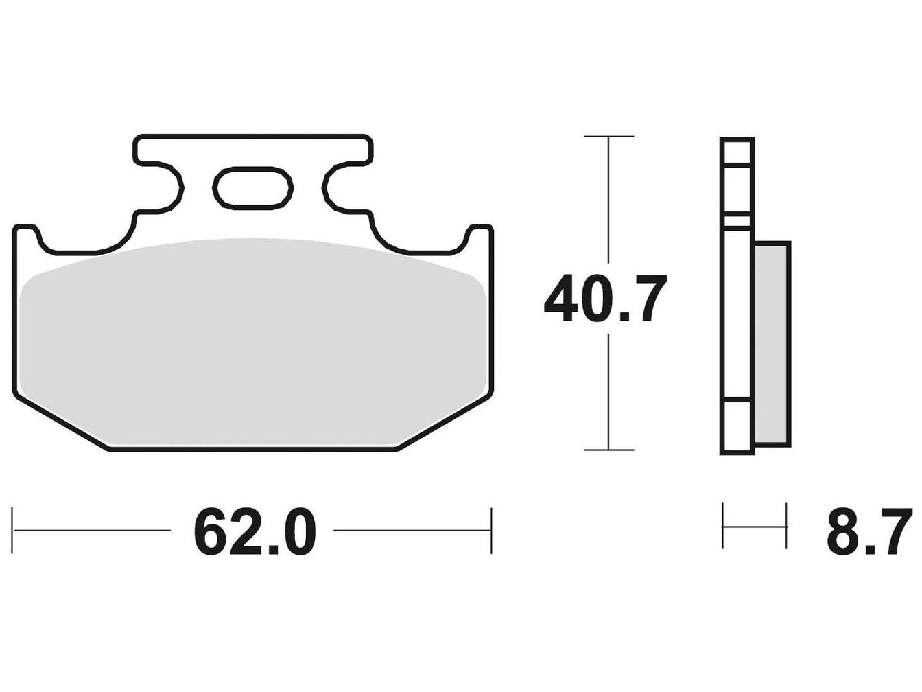 brzdové destičky, BRAKING (sinterová směs CM44) 2 ks v balení
