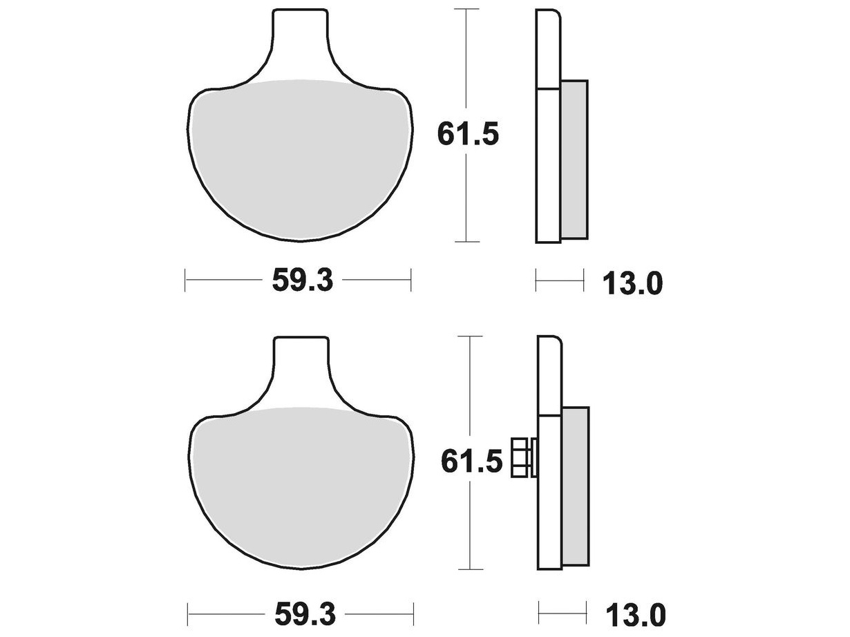 brzdové destičky, BRAKING (sinterová směs CM77) 2 ks v balení