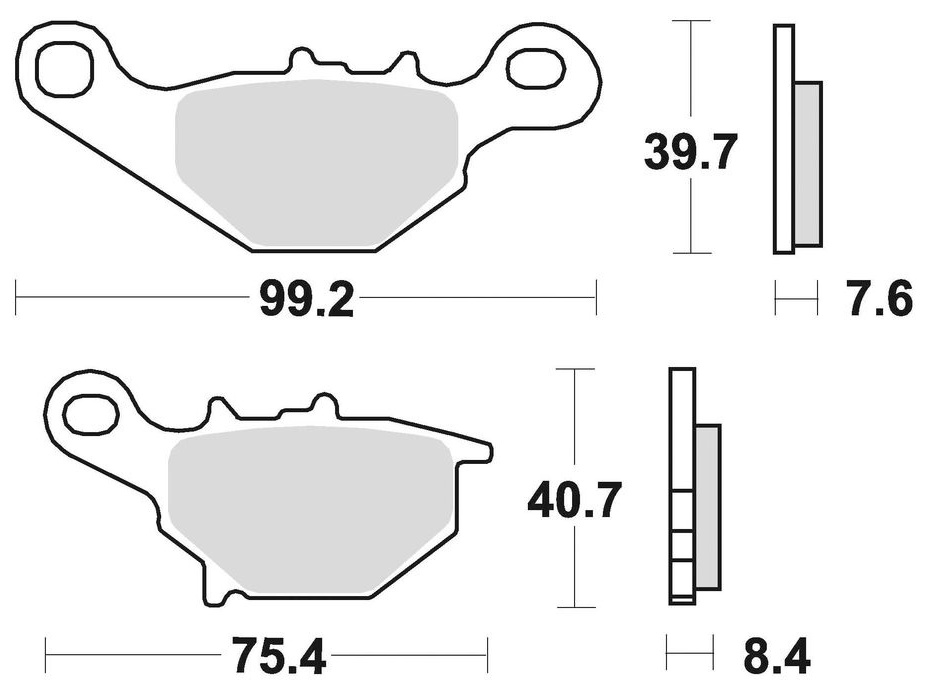 brzdové destičky, BRAKING (semi-metalická směs SM1) 2 ks v balení