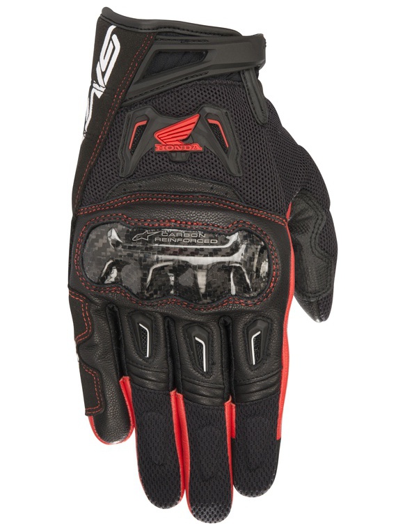rukavice SMX-2 AIR CARBON HONDA kolekce, ALPINESTARS (černá/červená) 2024