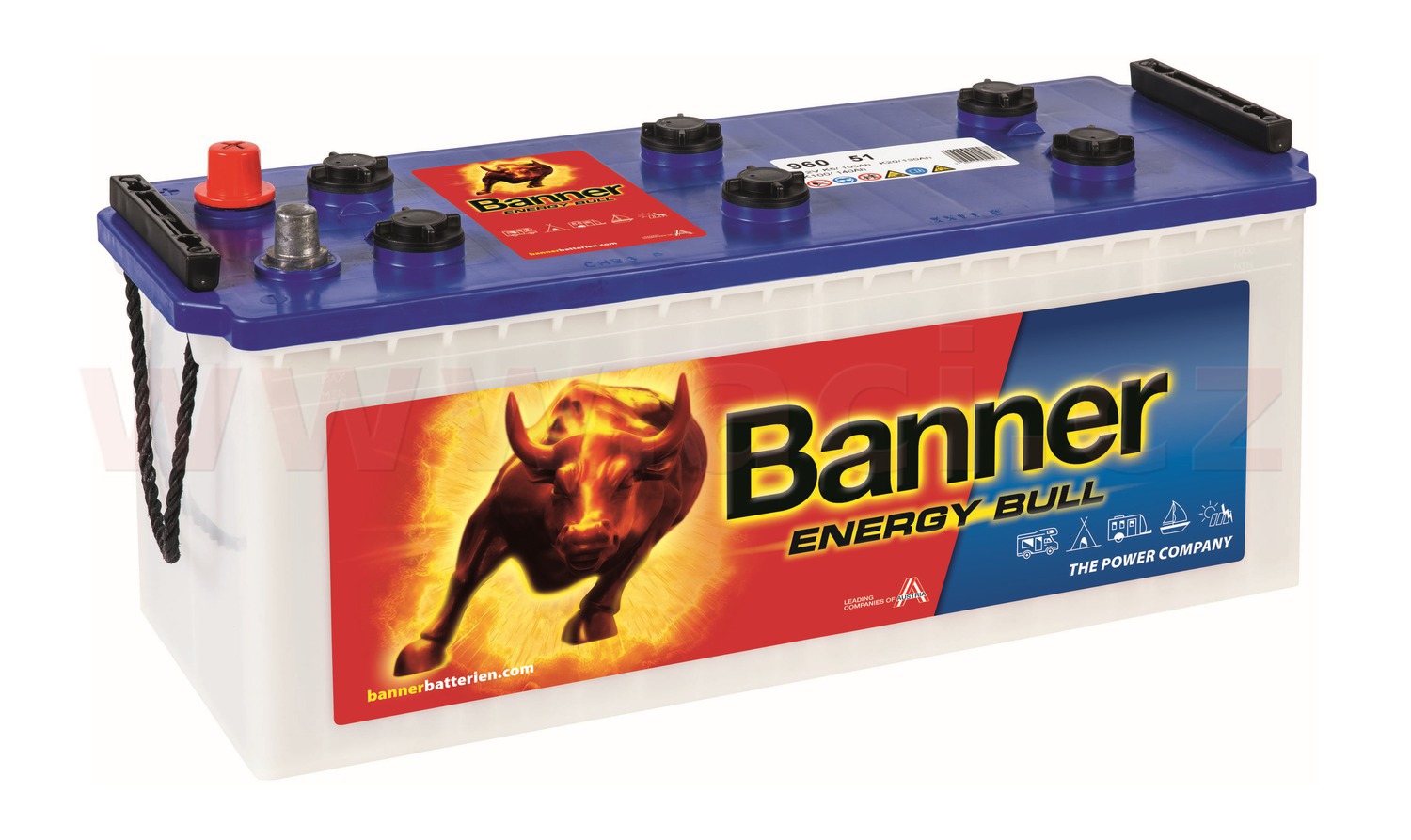 130Ah trakční baterie, levá BANNER Energy Bull Dual Power 514x189x195(220)