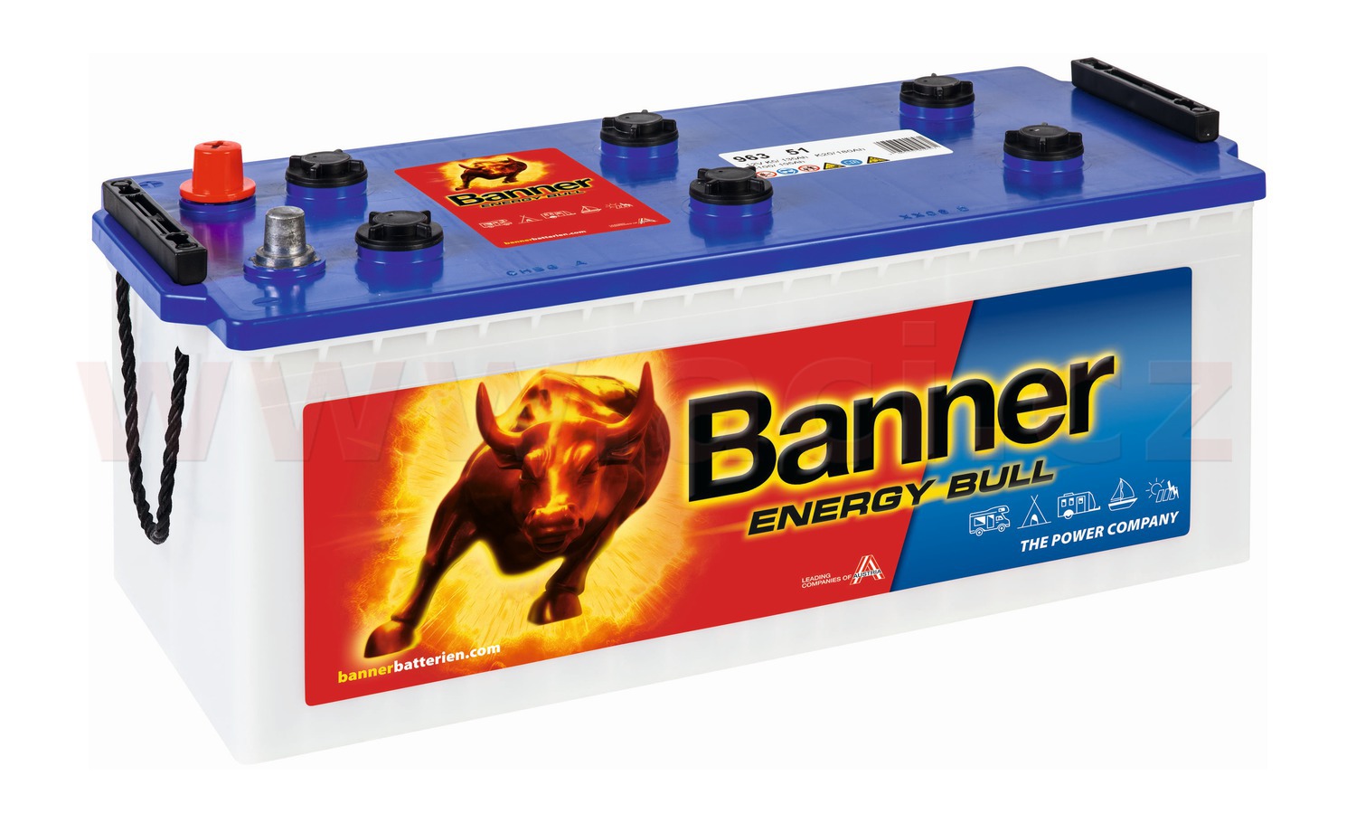 180Ah trakční baterie, levá BANNER Energy Bull Dual Power 514x223x195(220)