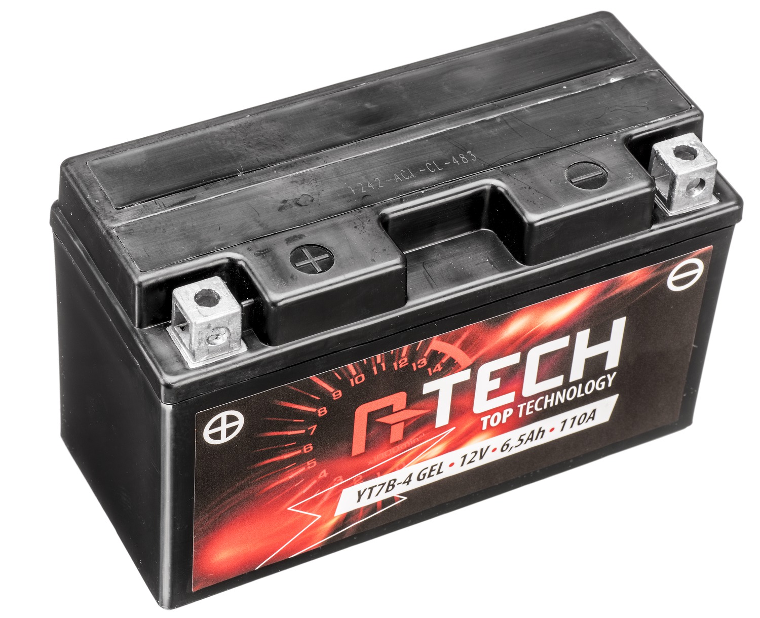 baterie 12V, YT7B-4, YT7B-BS GEL, 12V, 6.5Ah, 110A, bezúdržbová GEL technologie 150x65x93 A-TECH (aktivovaná ve výrobě)
